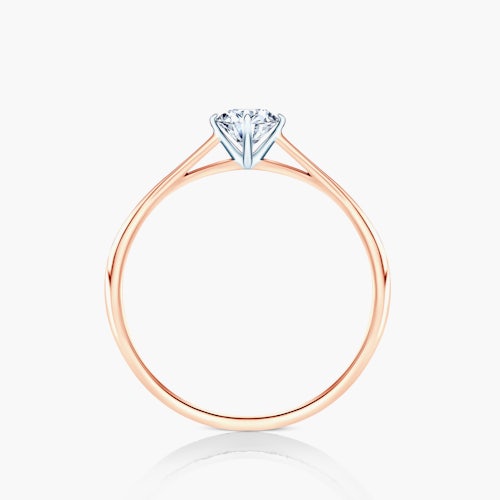 Pierścionek zaręczynowy The Light: dwukolorowe złoto, diament laboratoryjny